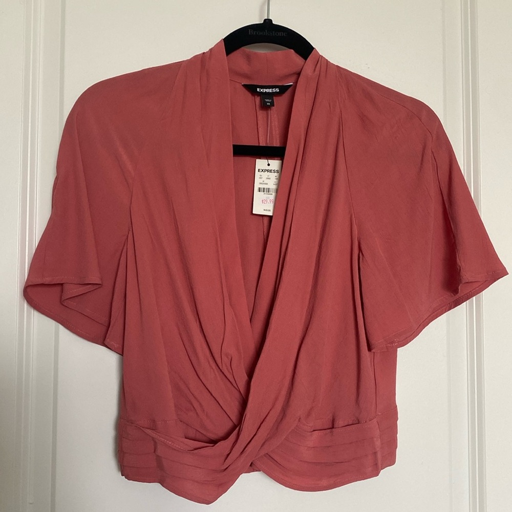 Express Sexy Deep V Crop Top XS